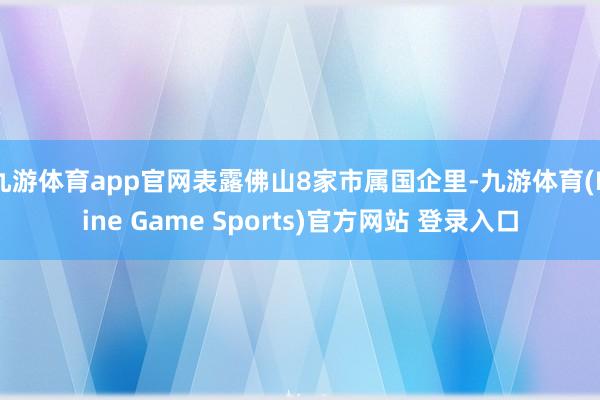 九游体育app官网表露佛山8家市属国企里-九游体育(Nine Game Sports)官方网站 登录入口