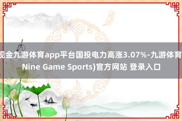现金九游体育app平台国投电力高涨3.07%-九游体育(Nine Game Sports)官方网站 登录入口