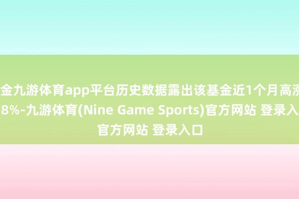 现金九游体育app平台历史数据露出该基金近1个月高涨0.58%-九游体育(Nine Game Sports)官方网站 登录入口