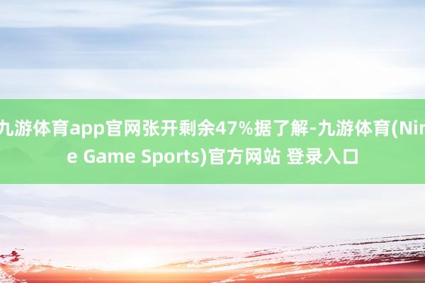九游体育app官网张开剩余47%据了解-九游体育(Nine Game Sports)官方网站 登录入口