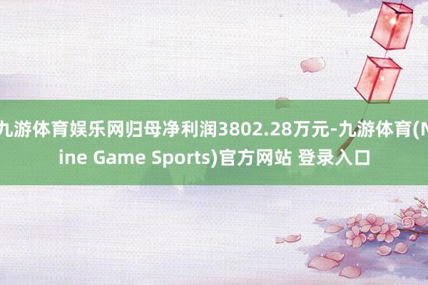 九游体育娱乐网归母净利润3802.28万元-九游体育(Nine Game Sports)官方网站 登录入口